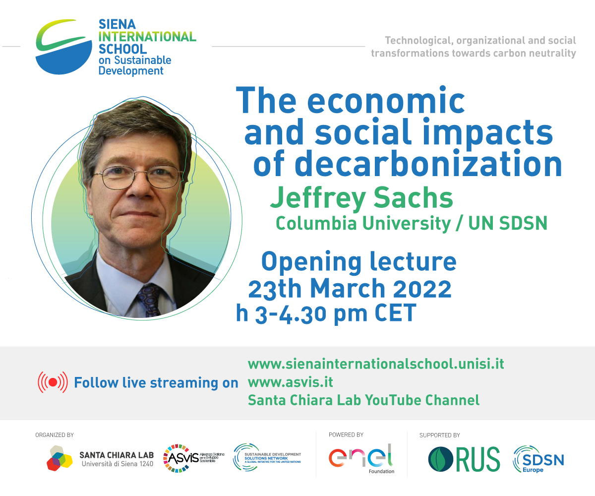 Jeffrey Sachs opens the Siena International School on Sustainable
